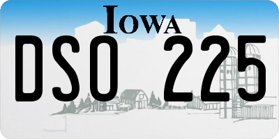 IA license plate DSO225
