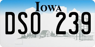 IA license plate DSO239