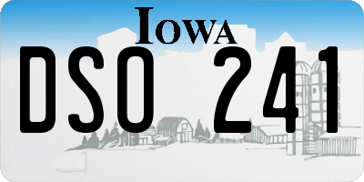 IA license plate DSO241