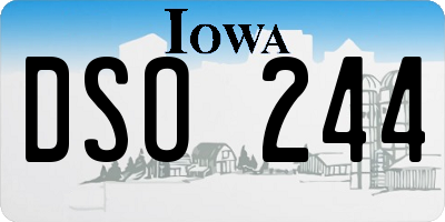 IA license plate DSO244