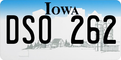 IA license plate DSO262