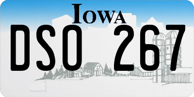IA license plate DSO267