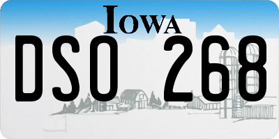 IA license plate DSO268
