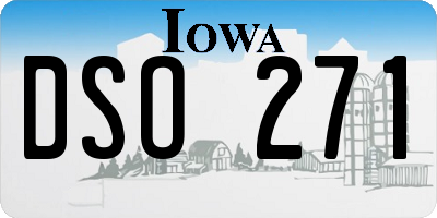 IA license plate DSO271
