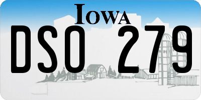 IA license plate DSO279