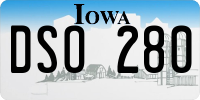 IA license plate DSO280