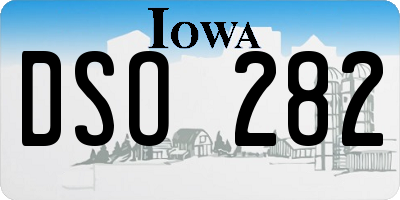IA license plate DSO282