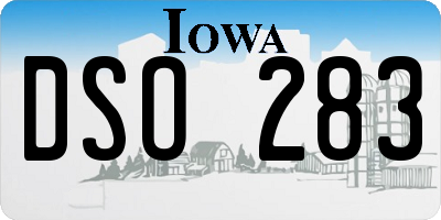 IA license plate DSO283