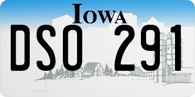 IA license plate DSO291