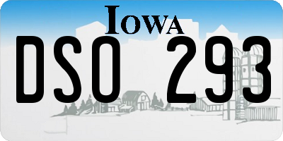 IA license plate DSO293