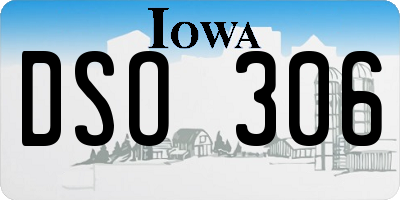 IA license plate DSO306