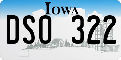 IA license plate DSO322