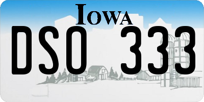 IA license plate DSO333