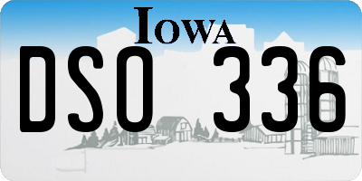 IA license plate DSO336
