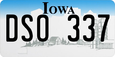 IA license plate DSO337