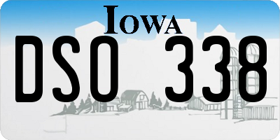 IA license plate DSO338