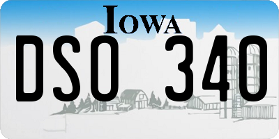 IA license plate DSO340