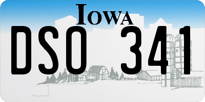 IA license plate DSO341