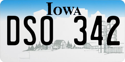 IA license plate DSO342