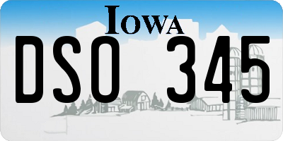 IA license plate DSO345