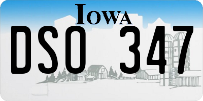 IA license plate DSO347