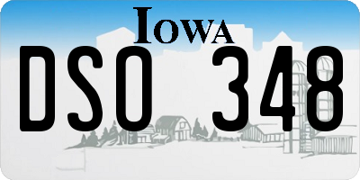 IA license plate DSO348