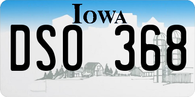 IA license plate DSO368