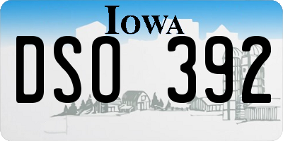 IA license plate DSO392