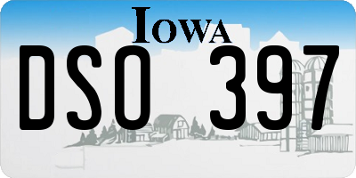 IA license plate DSO397