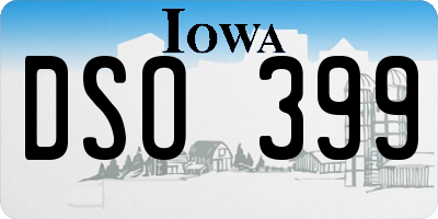 IA license plate DSO399