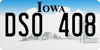 IA license plate DSO408