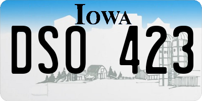 IA license plate DSO423