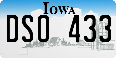IA license plate DSO433