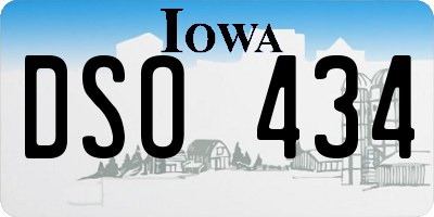 IA license plate DSO434