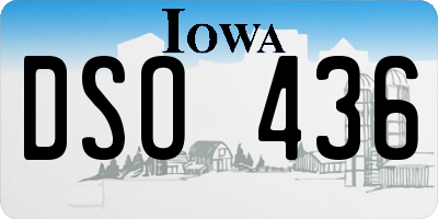 IA license plate DSO436