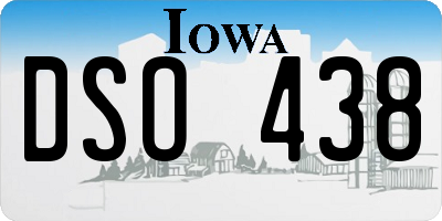 IA license plate DSO438