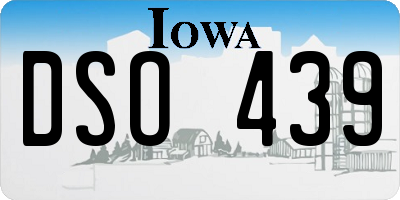 IA license plate DSO439