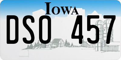 IA license plate DSO457