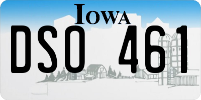 IA license plate DSO461