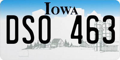 IA license plate DSO463