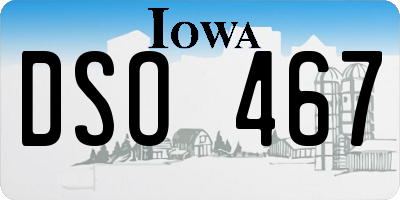 IA license plate DSO467