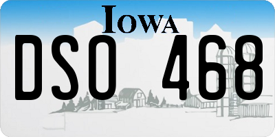 IA license plate DSO468