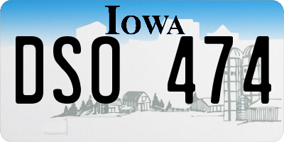 IA license plate DSO474