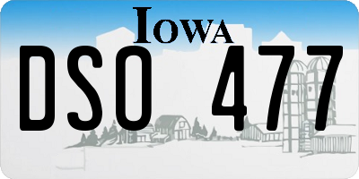 IA license plate DSO477