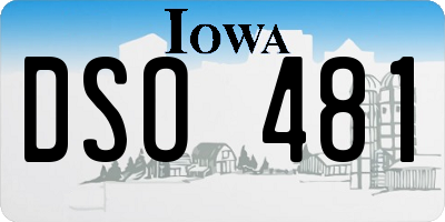 IA license plate DSO481