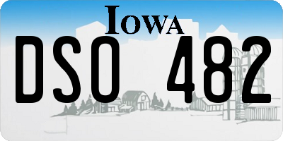 IA license plate DSO482