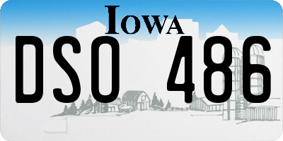 IA license plate DSO486