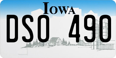 IA license plate DSO490