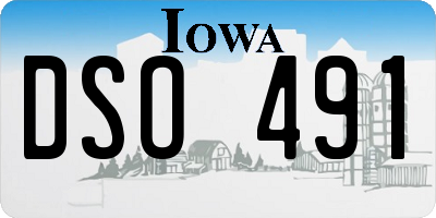 IA license plate DSO491