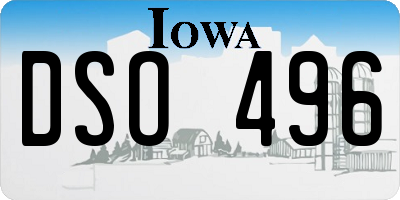 IA license plate DSO496